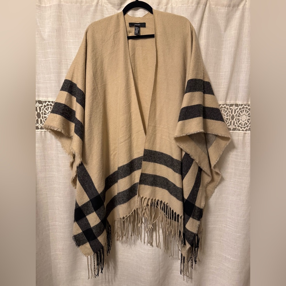Forever 21 Tan and Black Striped Sweater